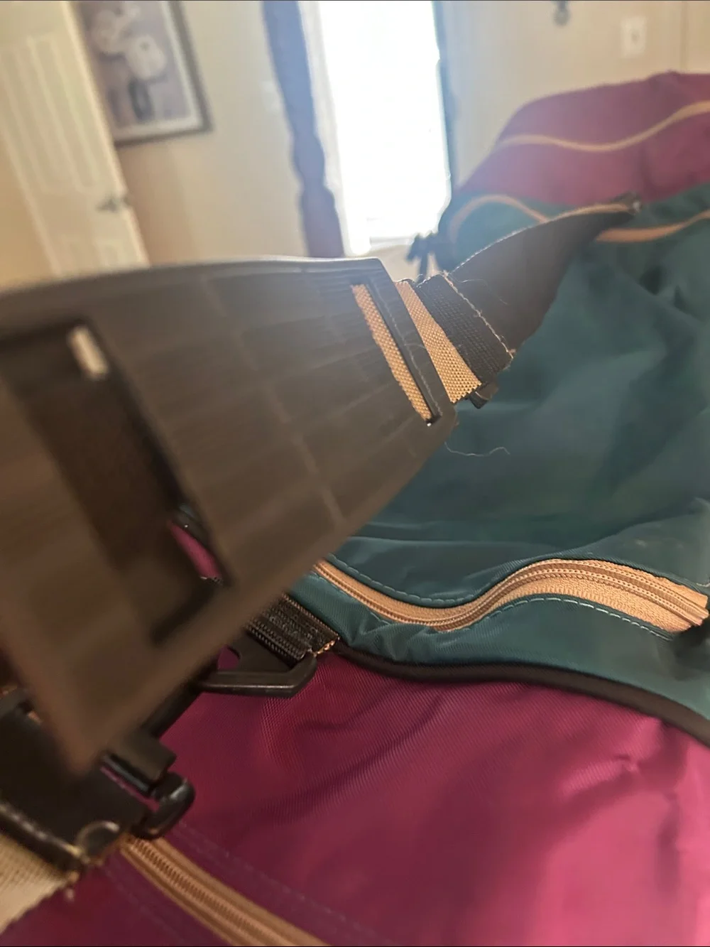 Unbranded Teal and Purple Travel Duffel Bag - Spacious Carry Tote
